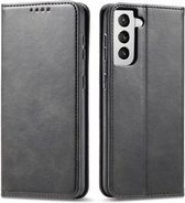 Casecentive Luxe Leren Wallet case - Portemonnee hoesje - Samsung Galaxy S21 Plus zwart