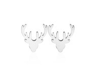 Oorbellen dames | oorstekers dames | zilverkleurig | oorstekers met hert | cadeau voor vrouw | kerst | kerstcadeau voor vrouwen