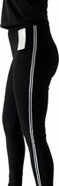 Sportlegging dames high waist - zwart met stretch - onesize maten 34 t/m 38