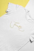 BlackPink Jennie Signature T-Shirt | Fan Sign Love | In Your Area | Maat M Wit