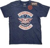 Aerosmith Heren Tshirt -S- Boston Pride Blauw