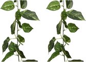 3x stuks groene klimop kunstplant slinger 180 cm - Kunstplanten/nepplanten - Hangplanten
