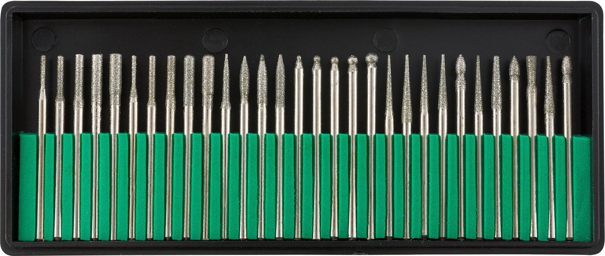 Sina - 30-delige diamantvijlen set diamantslijper slijpstiften