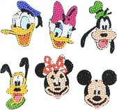 Diamond Painting Disney Stickers - 6 stickers -  Ronde steentjes - Hobbypakket - Complete set