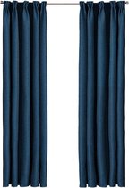 Larson Premium - Premium gordijn - Luxury home edition - Met haken - 1.5 meter - Donkerblauw