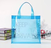Without Lemons Jelly Bag Blauw | Keep It Private |Transparante tas | Beach bag | Musthave |Trend | Neon tas | Jelly Tas || Tik Tok 2021 |Dames tas| Vrouwen tas |Cadeau | Waterproof