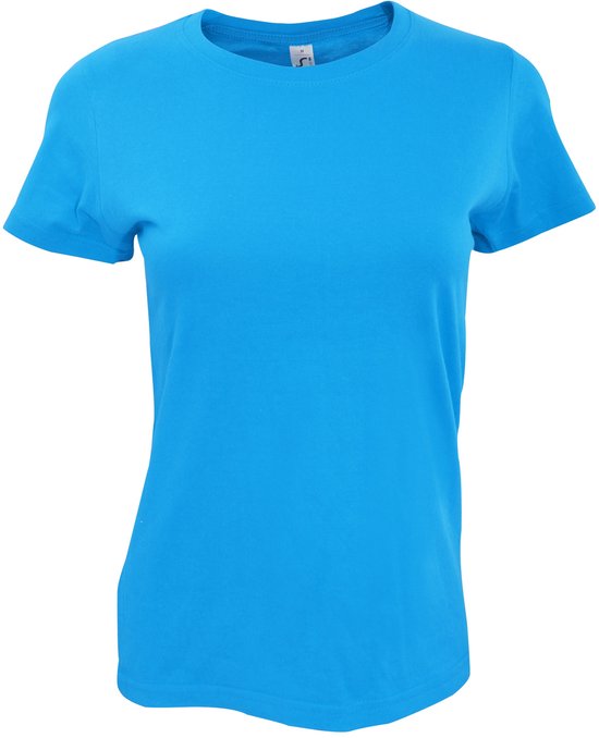 SOLS Dames/dames Imperial Heavy Short Sleeve T-Shirt (Caribisch Blauw)