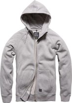 Vintage Industries Basing hooded zip sweater heather grey