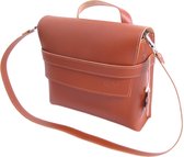Fietstas leer 7,5 liter 30 x 10 x 25 cm - brandy