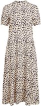 Vila Jurk Vilana Leo S/s Midi Dress/ka 14069738 Black/leo Dames Maat - 44