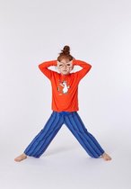 Woody pyjama meisjes/dames - oranje - ijsbeer - 212-1-BSL-S/546 - maat 128