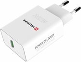 Swissten USB-C Snellader - Geschikt voor o.a. iPhone & Samsung - 25W - Wit