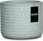 Eve cilinder - ronde bloempot - ⌀ 44cm - mintgroen - voor buiten/binnen - met afwateringsgat - vorstbestendig - trendy design plantenpot/plantenbak/bloembak