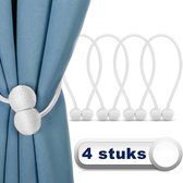Rideau de luxe Embrasse - 3 porte-rideaux - Magnétique - 40 cm - Blanc