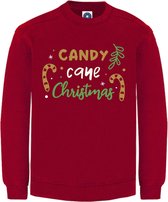 Dames Kerst sweater - CANDY CANE CHRISTMAS - kersttrui - rood - large -Unisex