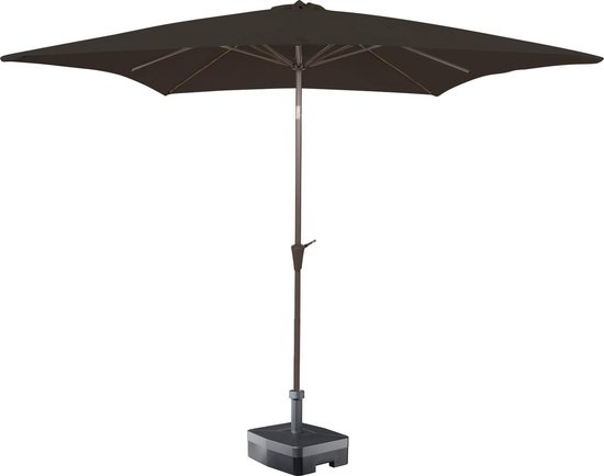 Kopu® vierkante parasol Malaga 200x200 met en voet - Antraciet