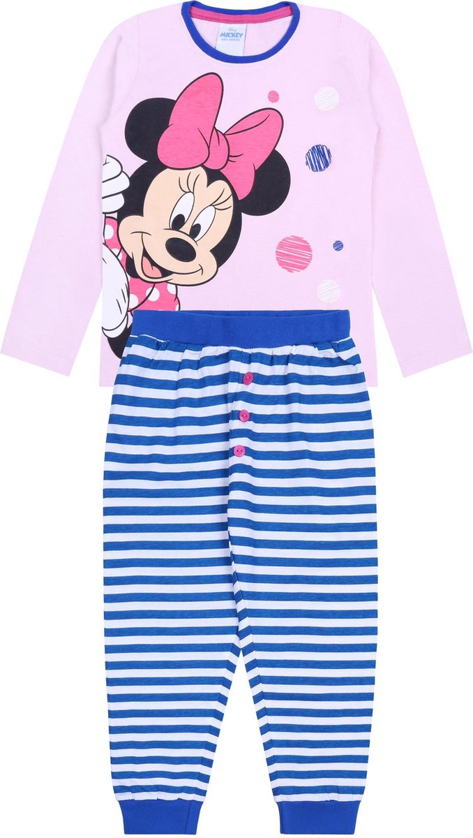 Minnie Mouse Roze meisjespyjama met streepjes Minnie Mouse DISNEY 128 cm