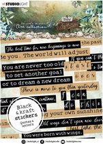 Studio Light - New Awakening Sticker Pad Black & Kraft Quotes & Letters Nr.01