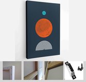 A trendy set of Abstract Black Hand Painted Illustrations for Postcard, Social Media Banner, Brochure Cover Design or Wall Decoration Background - Modern Art Canvas - Vertical - 19