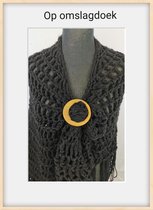 Sjaal ring-bamboe look- Ovaal - handige ring voor - sjaal - Sarong - omslagdoek vast te zetten zonder gaatjes maken.