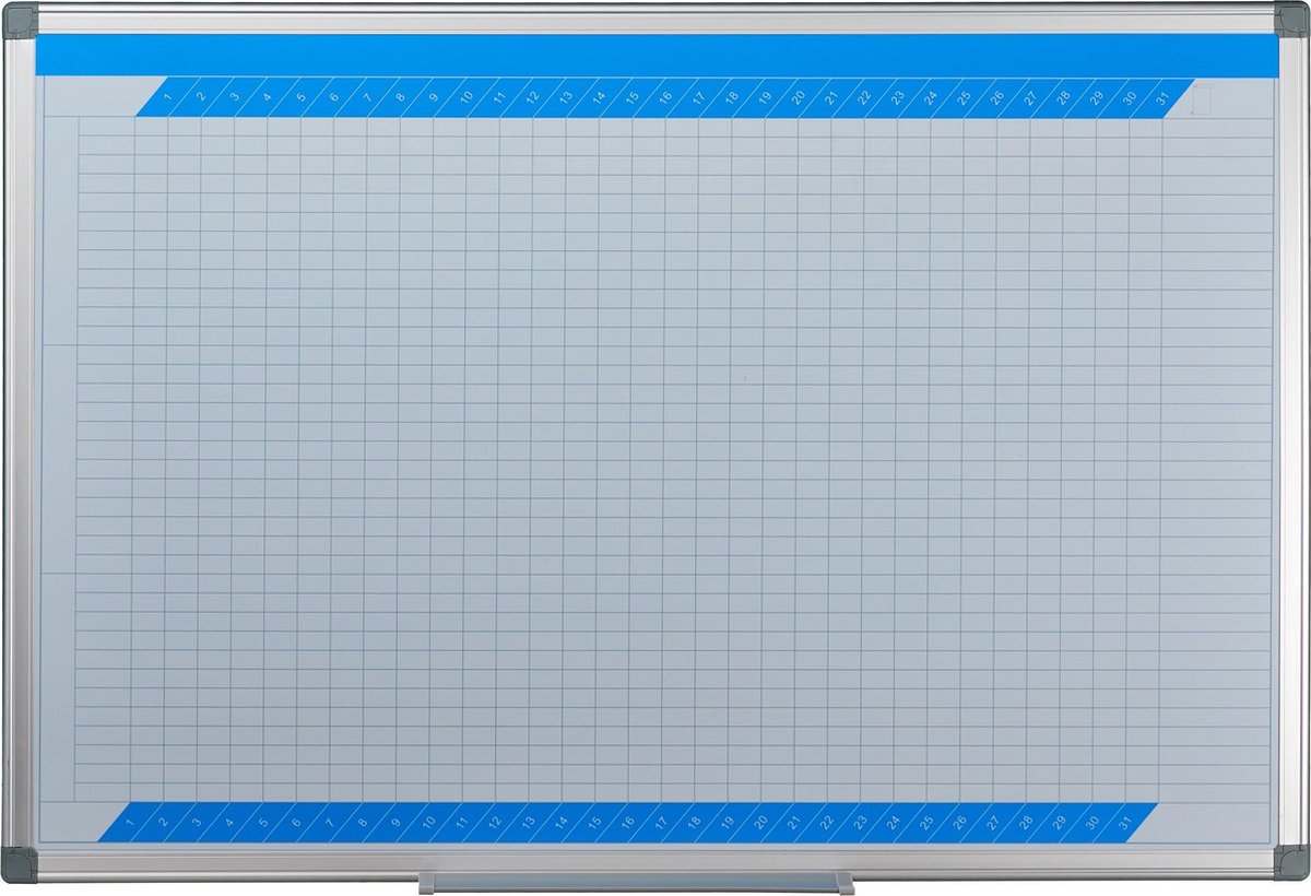 whiteboard planner - 3-jaarplanner - magnetisch - pennenbakje - 60 x 90 cm - wit thumbnail 4
