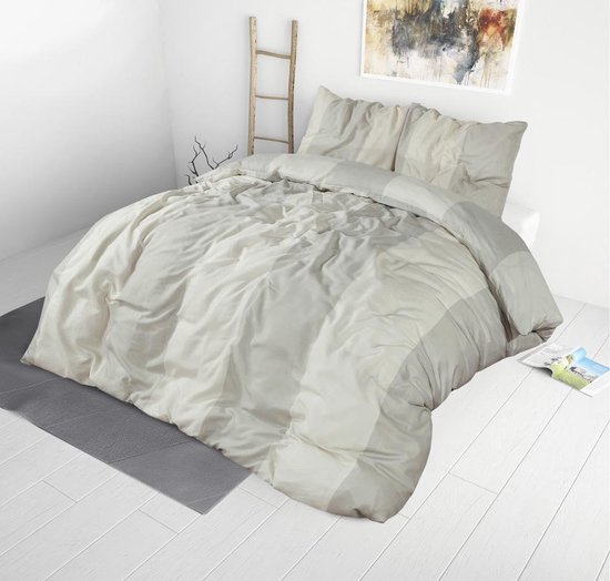 Sleeptime Martin Dekbedovertrek - 240x200/220 + 2 kussenslopen 60x70 - Licht Grijs - Lits-Jumeaux van Merkloos — afbeelding 2