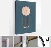 Abstract Geometric Shape Art Illustration. Set of soft color painting wall art for house decoration - Modern Art Canvas - Vertical - 1958732623 - 50*40 Vertical