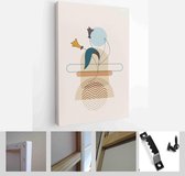 Abstract Botanical Organic Art Illustration. Set of soft color painting wall art for house decoration. Minimalistic canvas background design - Modern Art Canvas - Vertical - 195743
