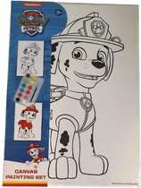 PAW Patrol Verfset met Voorbedrukt Canvas Marshall