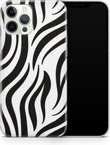 ShieldCase Wild Zebra  geschikt voor Apple iPhone 12 / 12 Pro hoesje - zwart/wit  + glazen Screen Protector