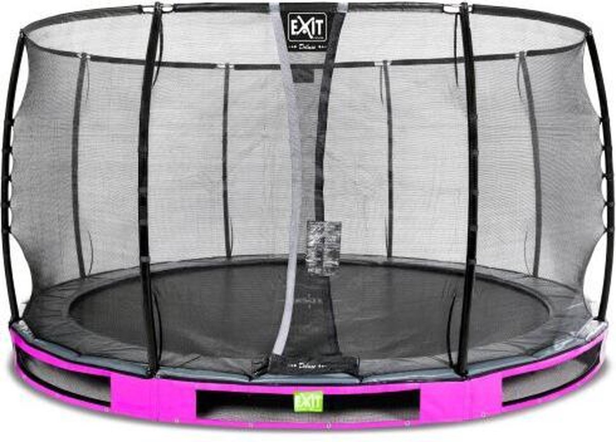 EXIT Elegant Premium inground trampoline rond ø366cm - rood