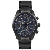 Prisma horloge P.1828  Multi-functie Blauw bracelet Black sl