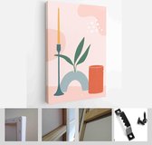 Abstract still life in pastel colors. Collection of contemporary art - Modern Art Canvas - Vertical - 1725603907 - 115*75 Vertical