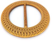 Sjaal ring - bamboe look - rond - handige ring voor - Sjaal - Sarong - omslagdoek - vast te zetten zonder gaatjes maken.