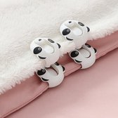 Panda Dekbedclips - Klemmen - Clips - Dekens - Lakens - 6 stuks - Zwart/Wit