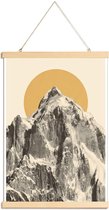 JUNIQE - Posterhanger Mountainscape 5 -20x30 /Geel & Grijs
