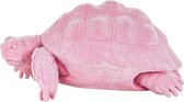 Decoratie schildpad roze fluweel (r-000SP39767)