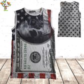 Mouwloos heren shirt Dollar -Violento-S-t-shirts heren