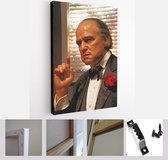 Waxwork of Marlon Brando as Godfather Don Vito Corleone,Marlon Brando waxwork figure - Madame Tussauds Hollywood - Modern Art Canvas - Vertical - 556117297 - 80*60 Vertical