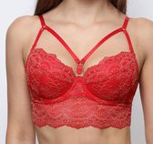 ORHIDEJA rode kanten push-up BH met details 75C