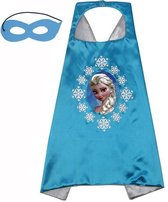 Frozen Elsa (cape + masker) blauw voor kinderen 3-7 jaar