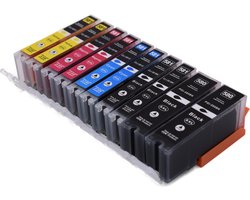 KATRIZ® Huismerk Inkt PGI-580XXL / CLI-581XXL – 10 Stuks – Compatible voor Canon PIXMA TS8350 / TR8550 / TS6250 / TS8150 / TS705 – Extra Hoge Capaciteit – Alternatief voor Canon Cartridges