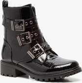 Blue Box dames lak biker boots - Zwart - Maat 37