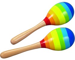 GOKI Maracas - Streepjes - L20Cm - Hout - 3 Jaar