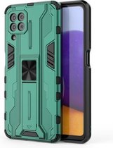 Voor Samsung Galaxy A22 4G Supersonic PC + TPU Schokbestendige beschermhoes met houder (groen)