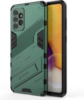 Voor Samsung Galaxy A72 5G / 4G Punk Armor 2 in 1 PC + TPU schokbestendig hoesje met onzichtbare houder (groen)