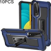 Voor LG Stylo 7 5G 10 PCS Knight Jazz PC + TPU Schokbestendige beschermhoes met opvouwbare houder (blauw)