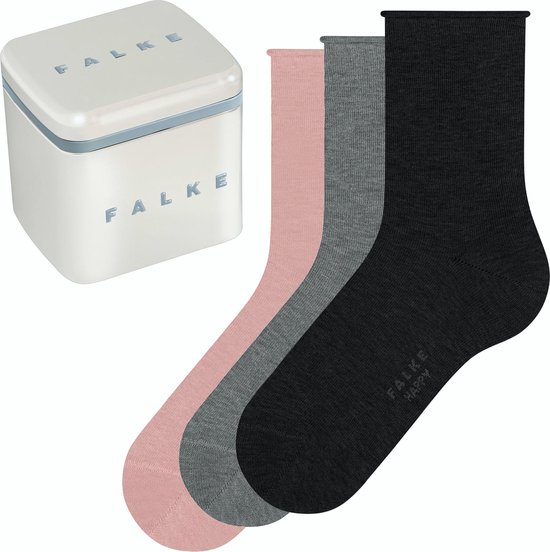 FALKE Happy Box 3-Pack cadeau geschenkset Katoen Multipack Dames Sokken  veelkleurig -... | bol.com