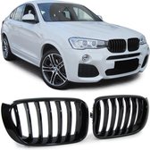 Sport Grill Nieren Bmw X3 F25 X4 F26 Glans Zwart M Look 2.0 2.5 2.8 3.0 3.5 LCI Styling Enkel Spijl