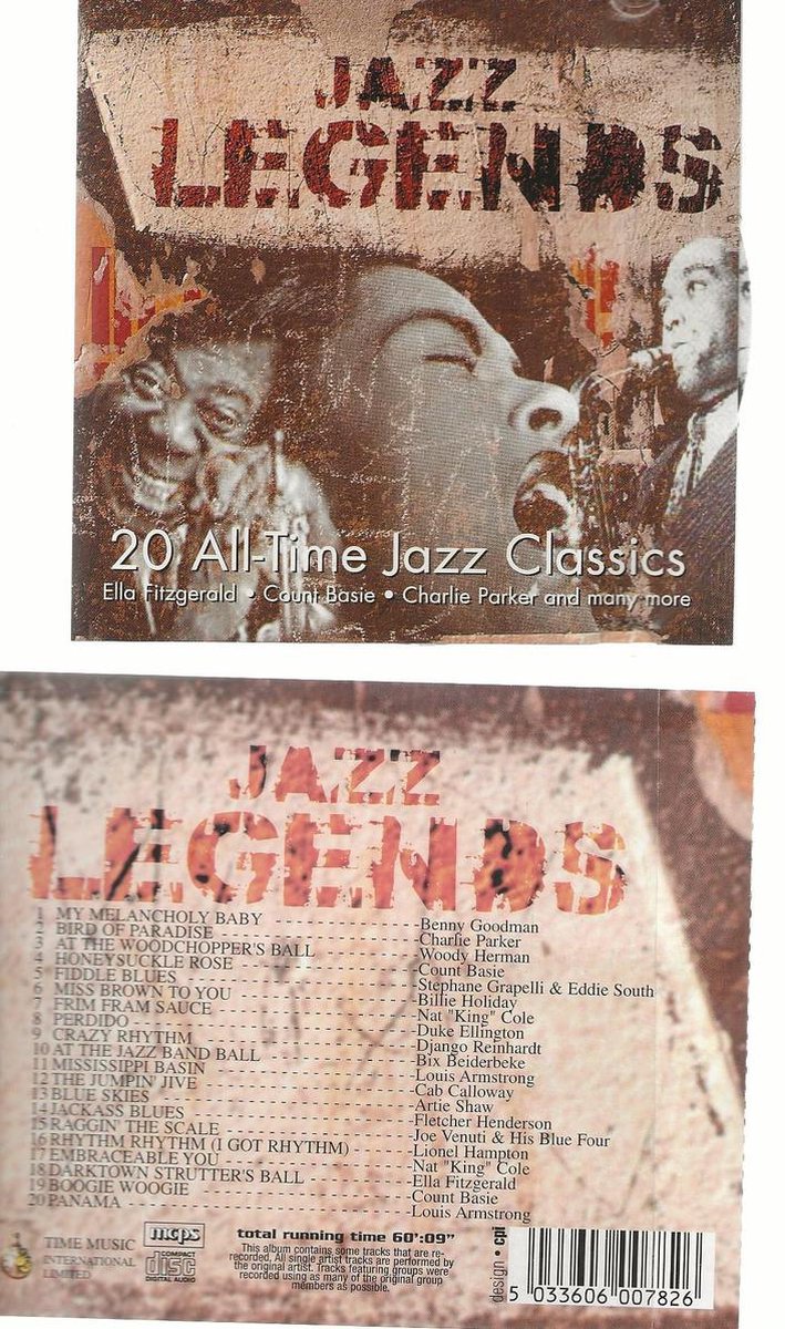 JAZZ LEGENDS  = 20 ALL TIME CLASSICS